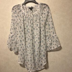 ALYX Ladies Plus Size Printed Blouse Size 1X.